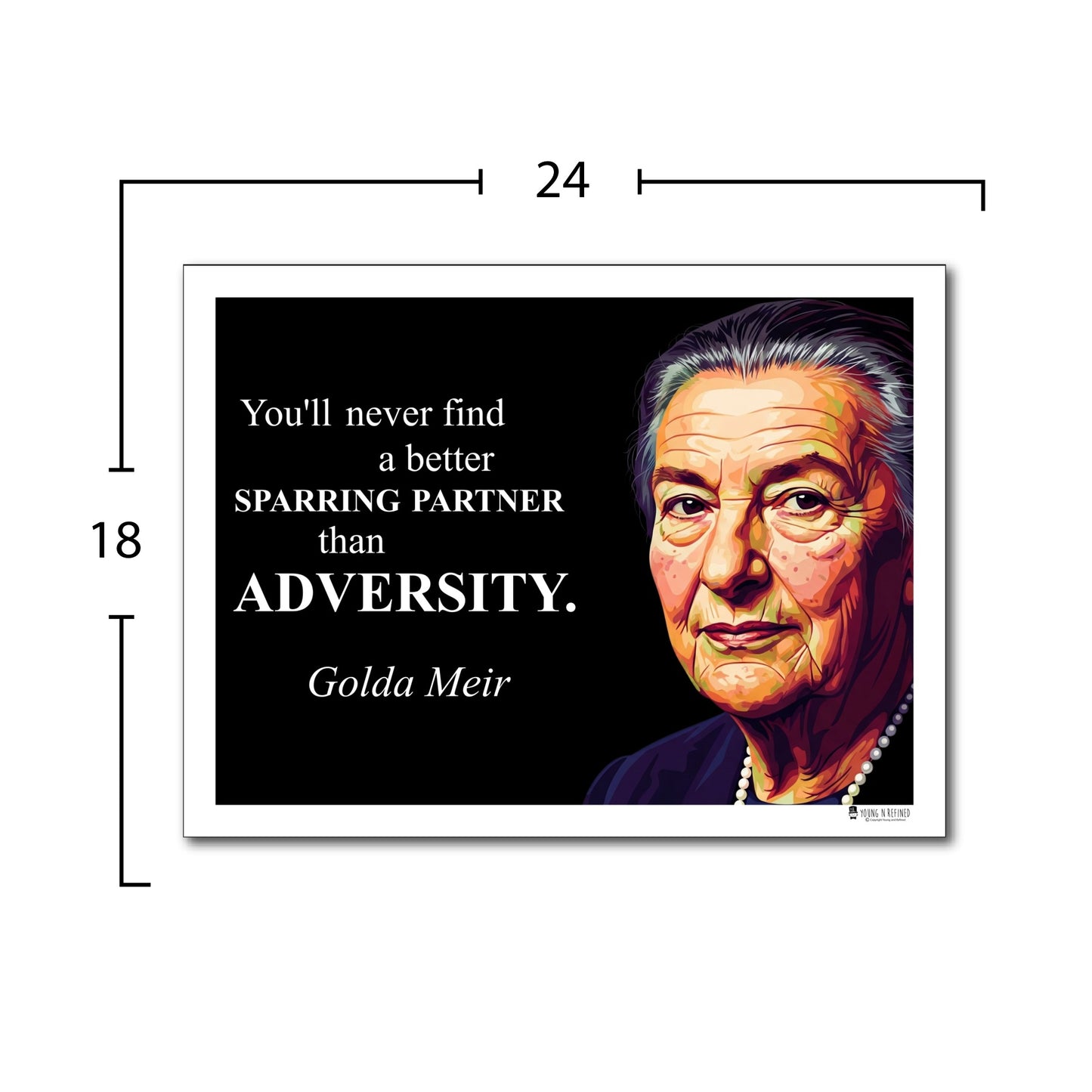 Golda Meir Inspirational Quote Wall Art