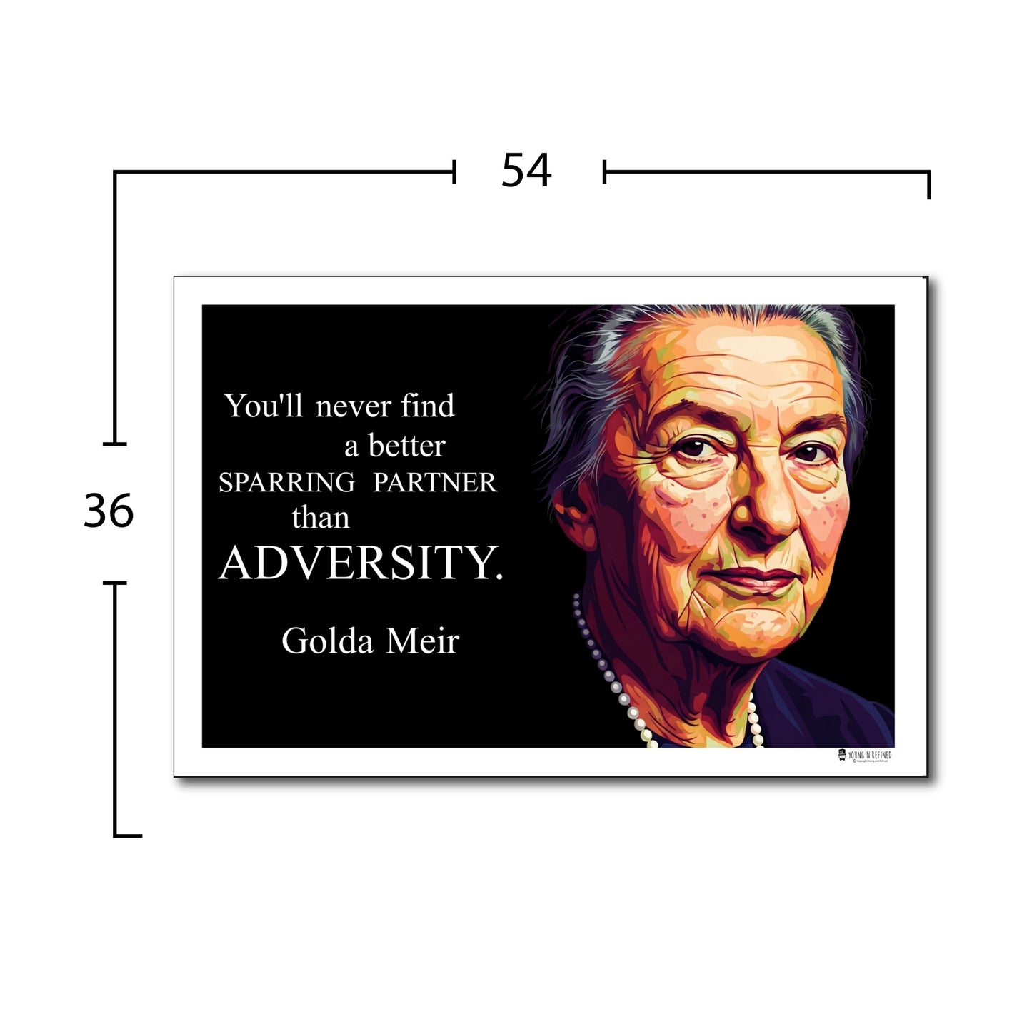 Golda Meir Inspirational Quote Wall Art