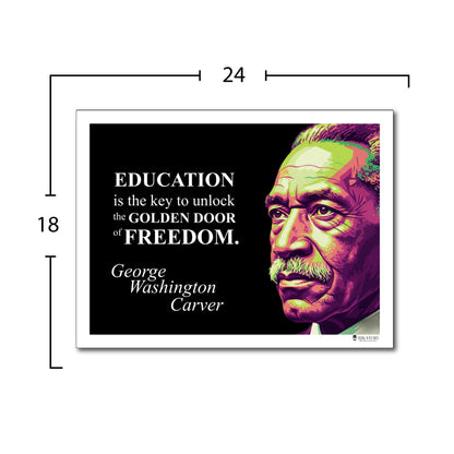 George Washington Carver Quote Poster - "EDUCATION is the key..."
