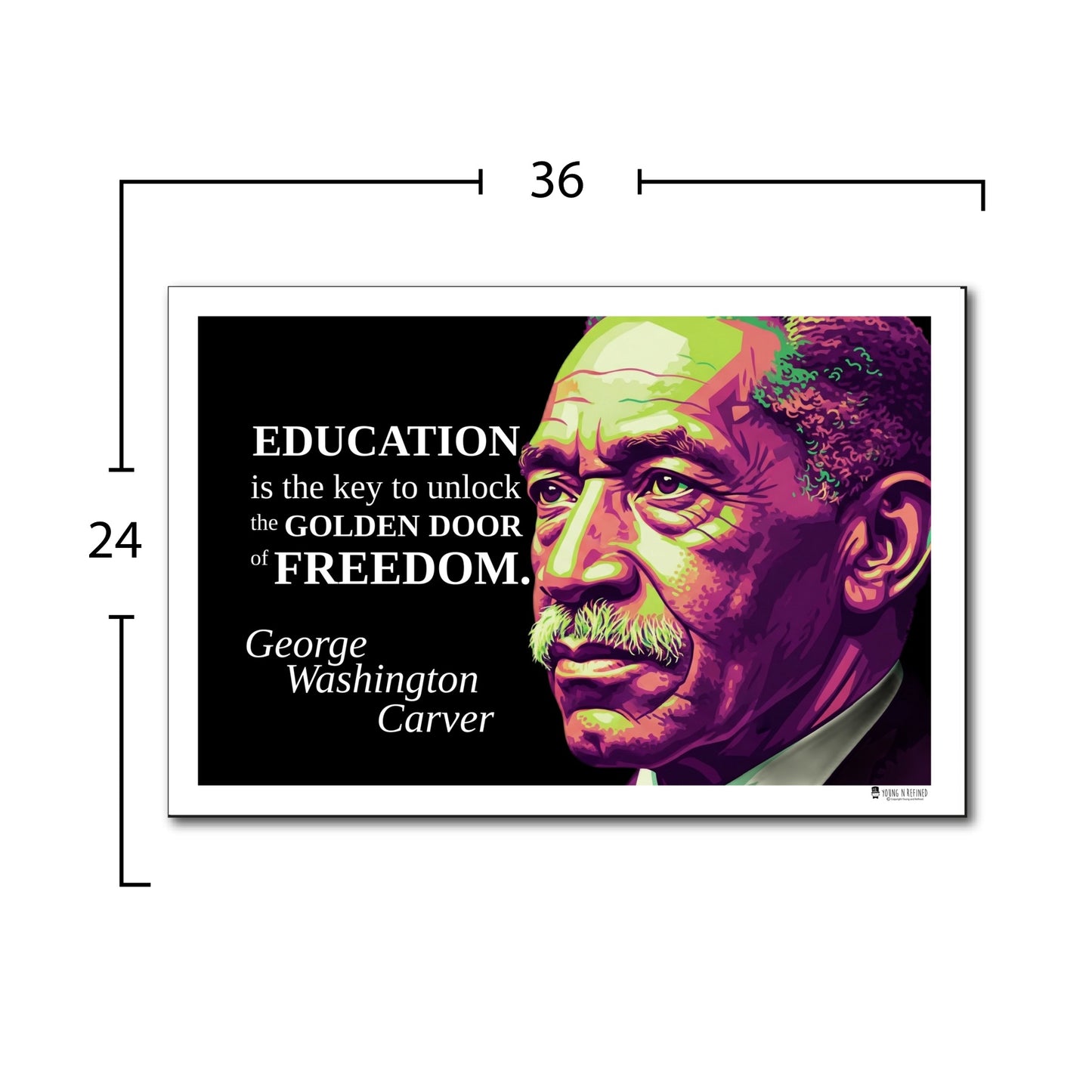 George Washington Carver Quote Poster - "EDUCATION is the key..."
