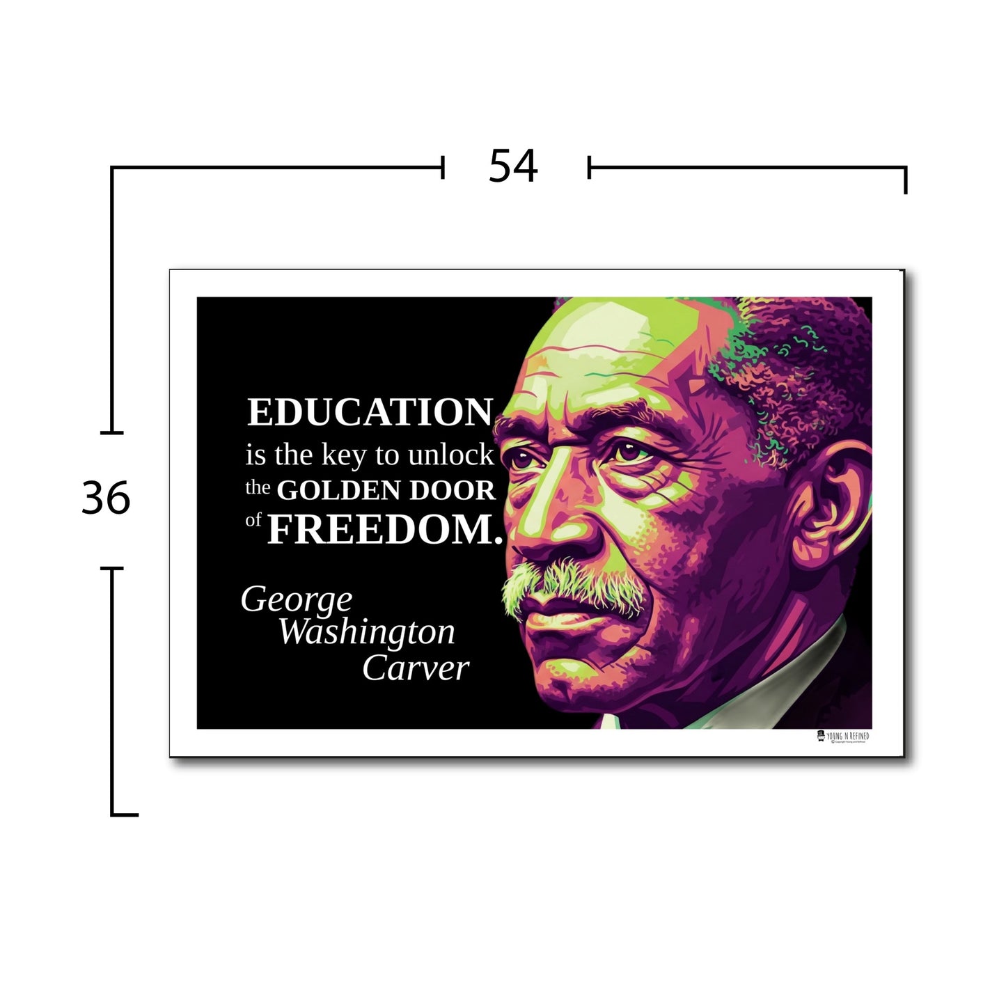 George Washington Carver Quote Poster - "EDUCATION is the key..."