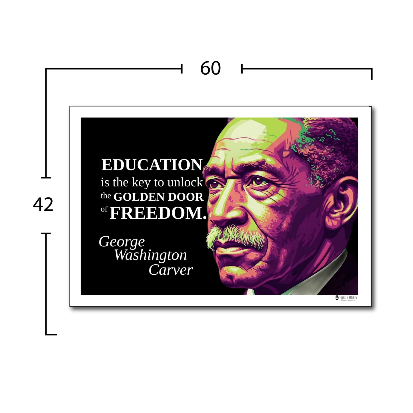 George Washington Carver Quote Poster - "EDUCATION is the key..."