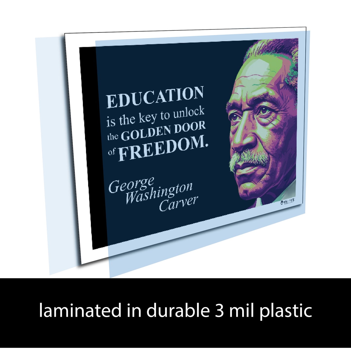 George Washington Carver Quote Poster - "EDUCATION is the key..."