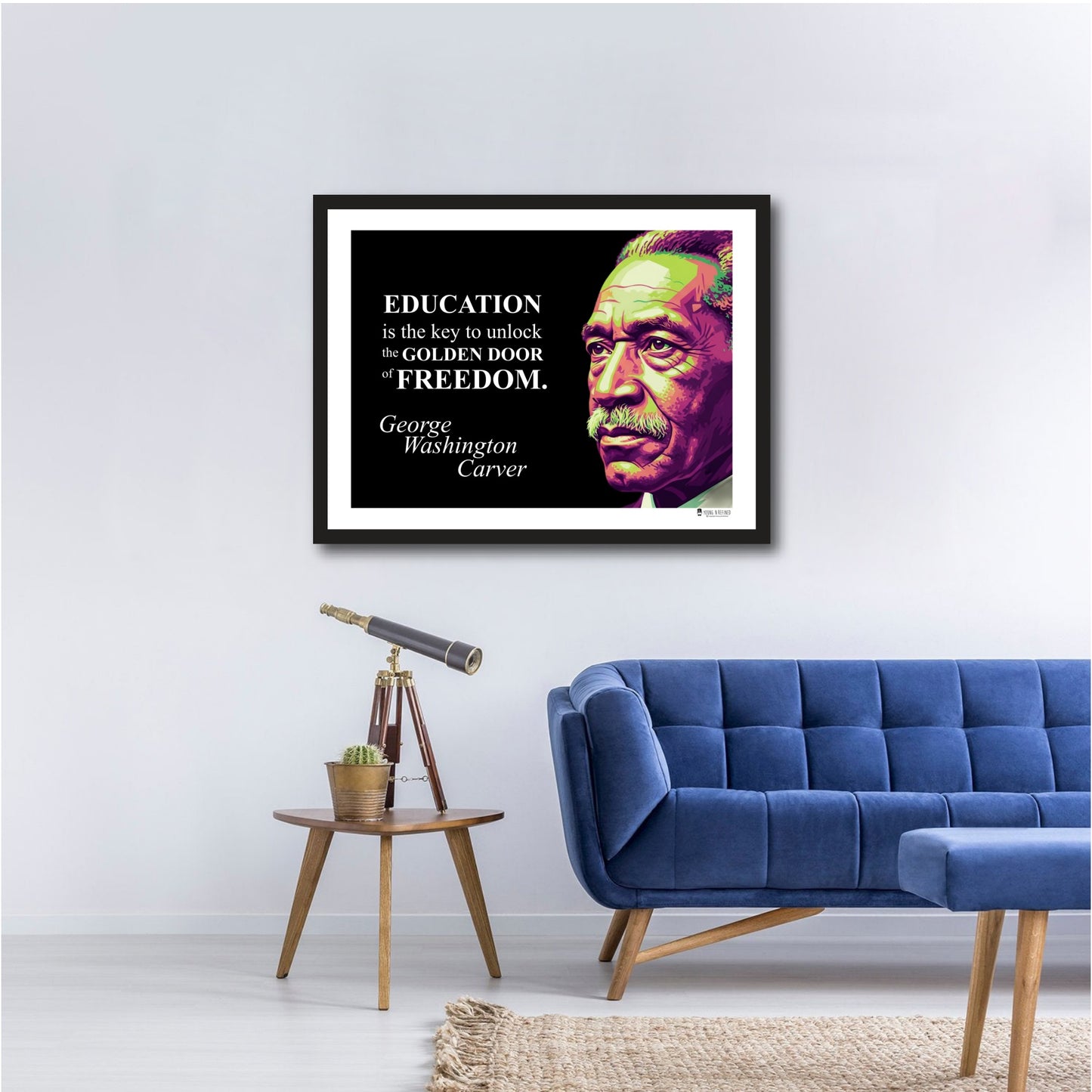 George Washington Carver Quote Poster - "EDUCATION is the key..."
