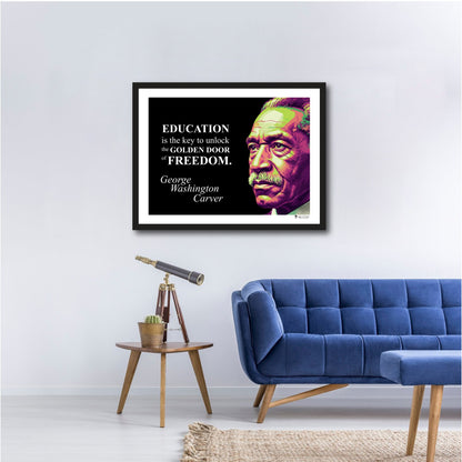 George Washington Carver Quote Poster - "EDUCATION is the key..."