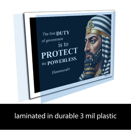 Hammurabi Inspirational Quote Poster (Duty) - Young N Refined