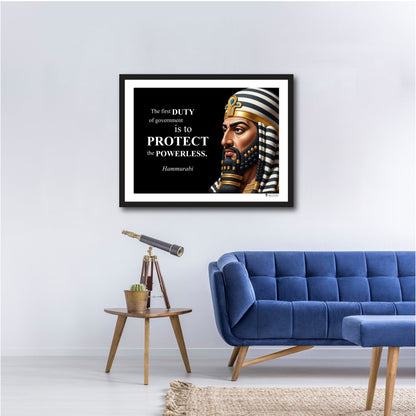 Hammurabi Inspirational Quote Poster (Duty) - Young N Refined