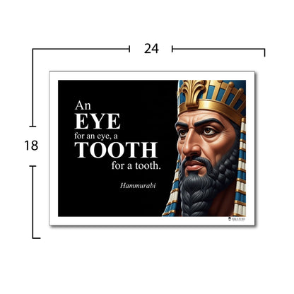 Hammurabi Inspirational Quote Poster (Eye for an Eye) - Young N Refined