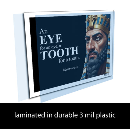 Hammurabi Inspirational Quote Poster (Eye for an Eye) - Young N Refined