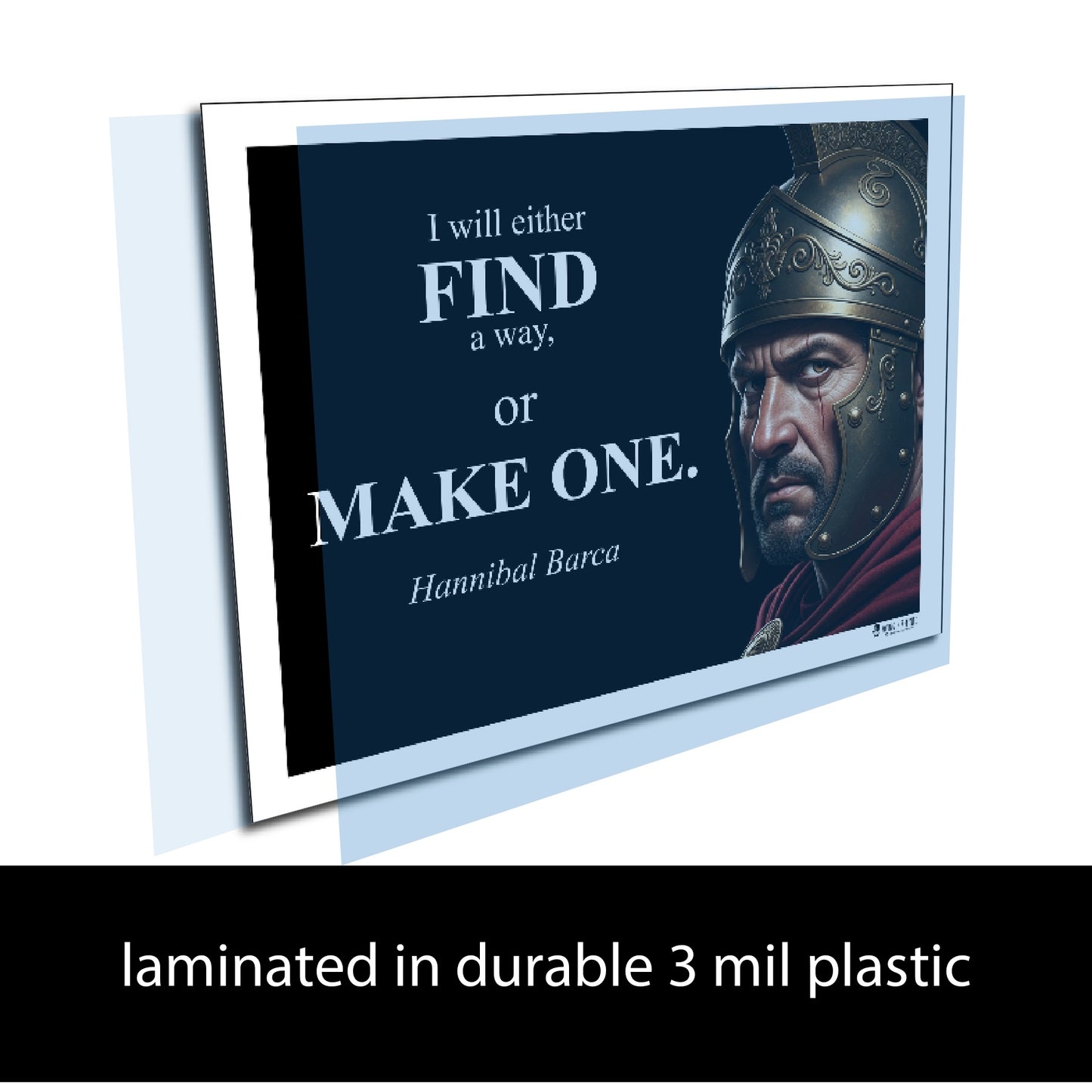 Hannibal Barca Inspirational Quote Poster - Young N Refined