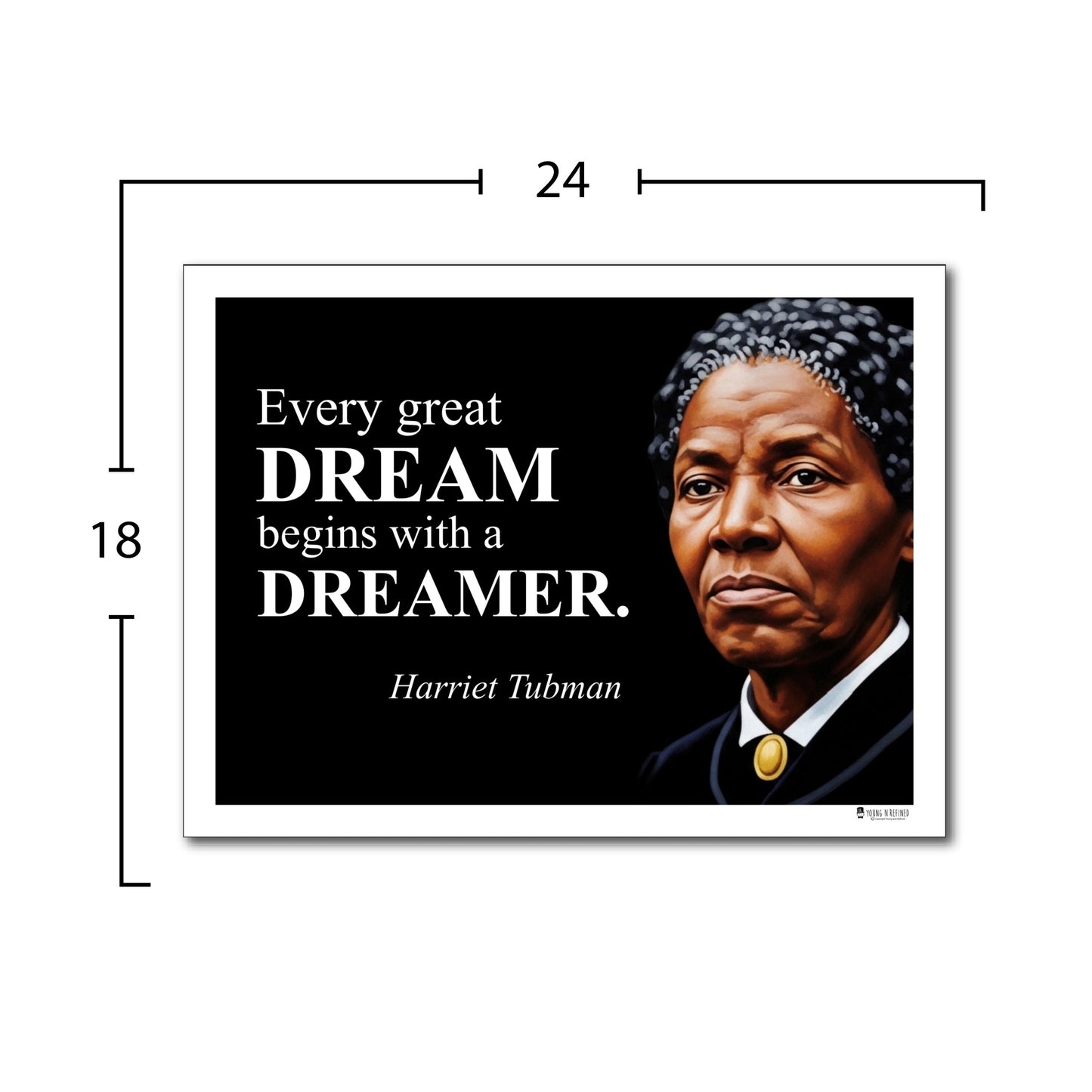 Harriet Tubman Inspirational Quote Poster - Young N Refined