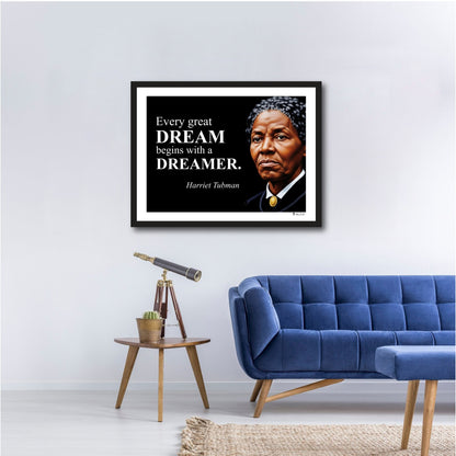 Harriet Tubman Inspirational Quote Poster - Young N Refined