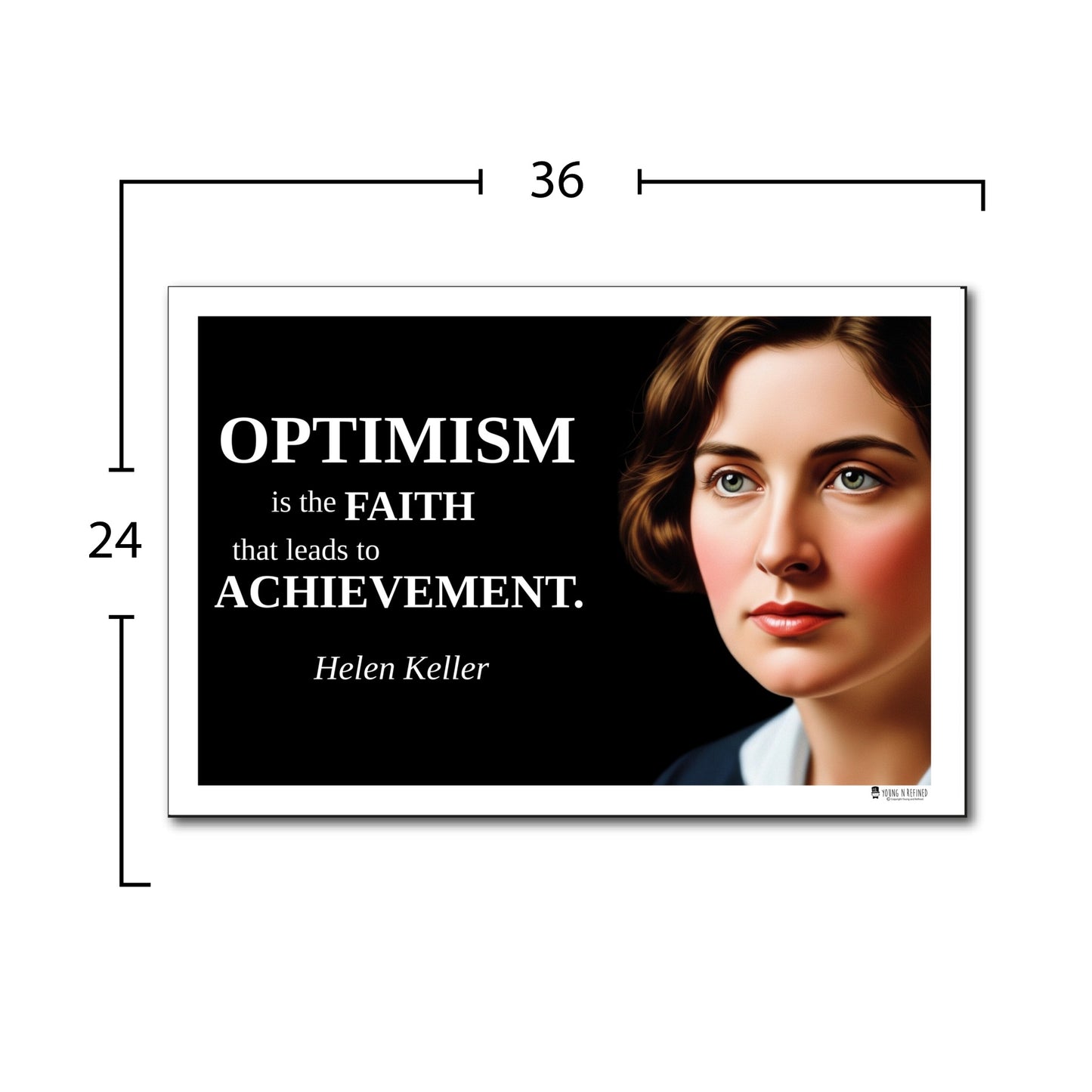 Helen Keller Inspirational Quote Poster - Young N Refined