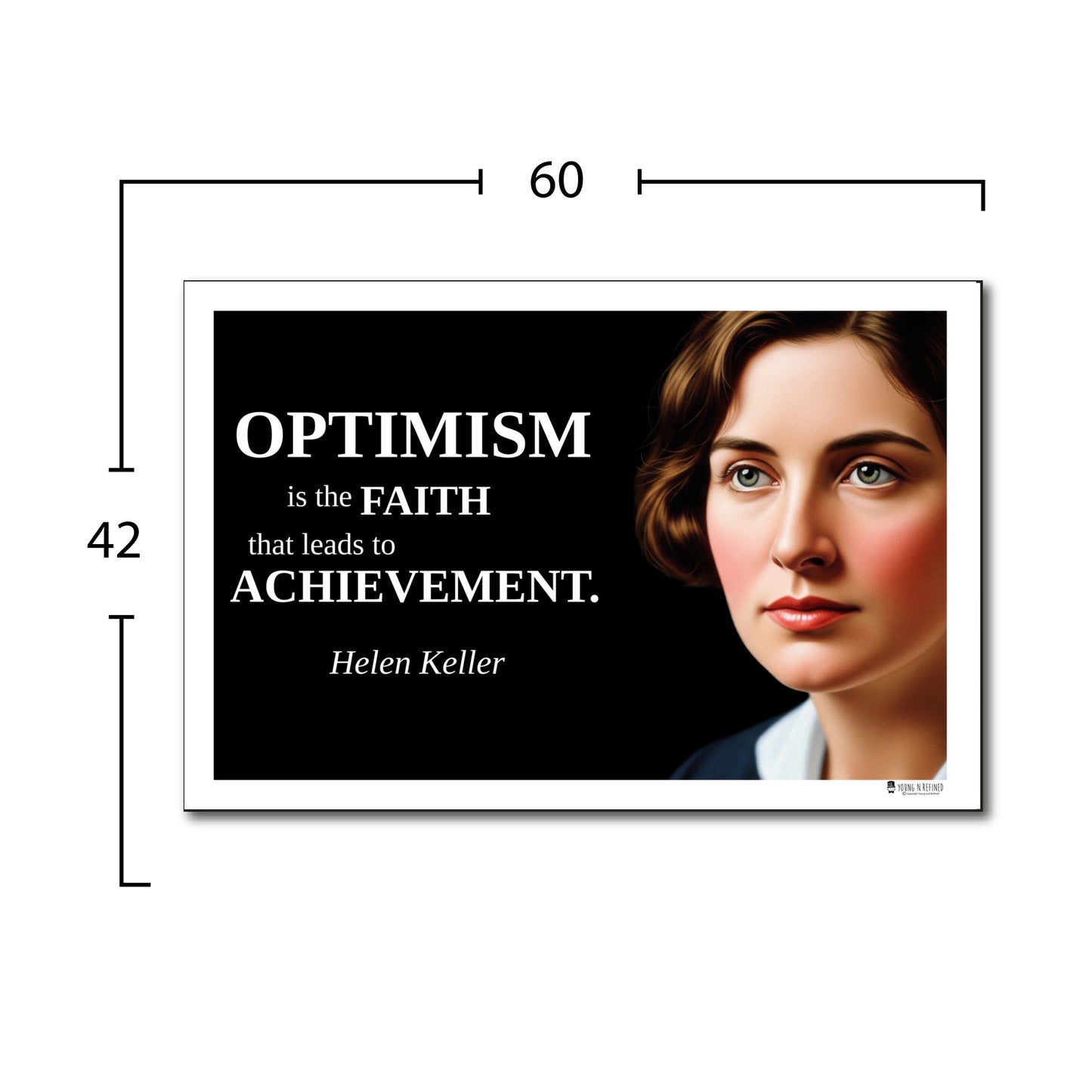 Helen Keller Inspirational Quote Poster - Young N Refined