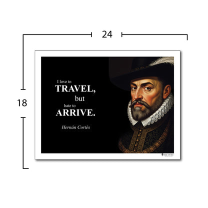 Hernán Cortés Inspirational Quote Wall Art