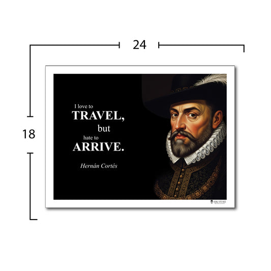 Hernán Cortés Inspirational Quote Wall Art