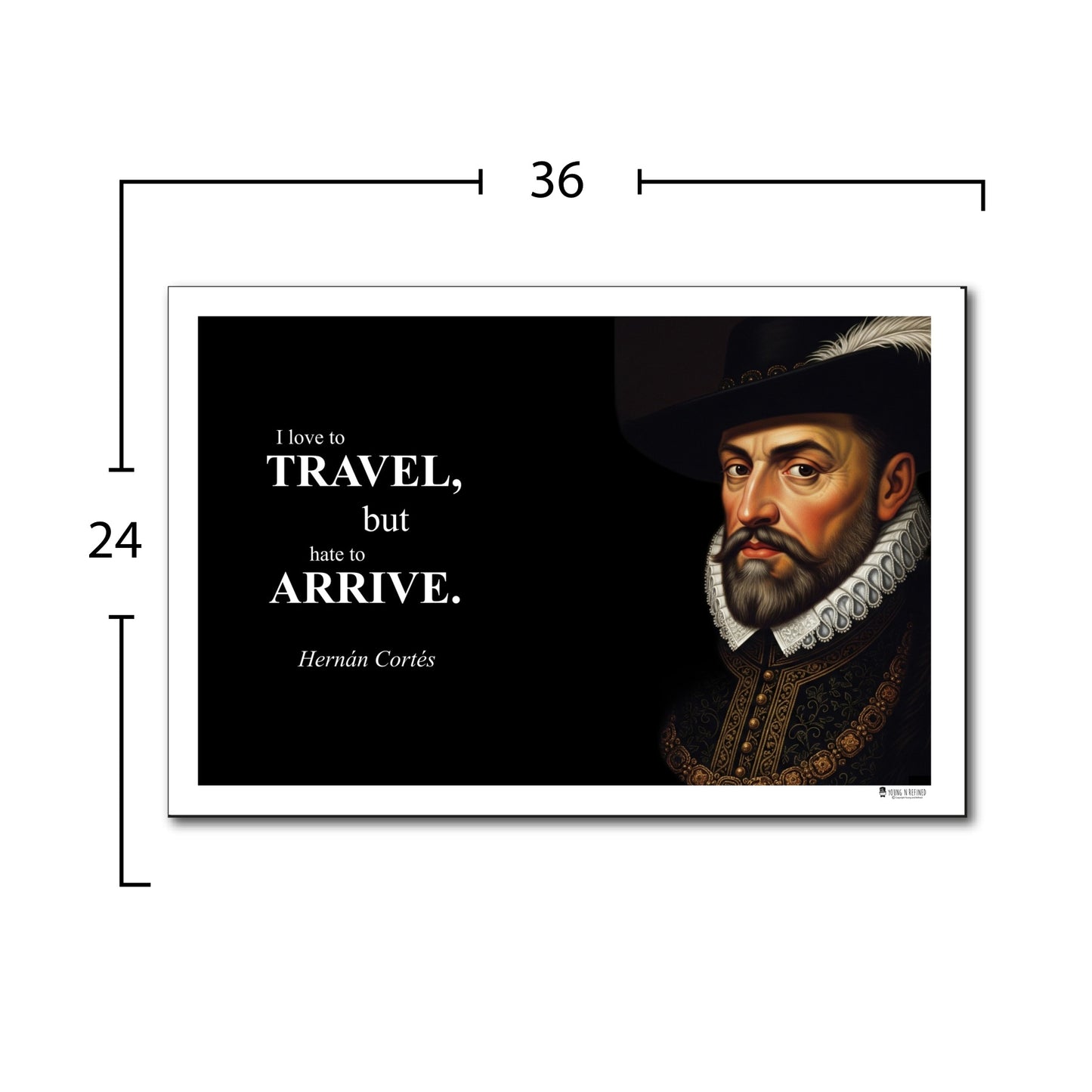 Hernán Cortés Inspirational Quote Wall Art
