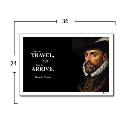 Hernán Cortés Inspirational Quote Wall Art