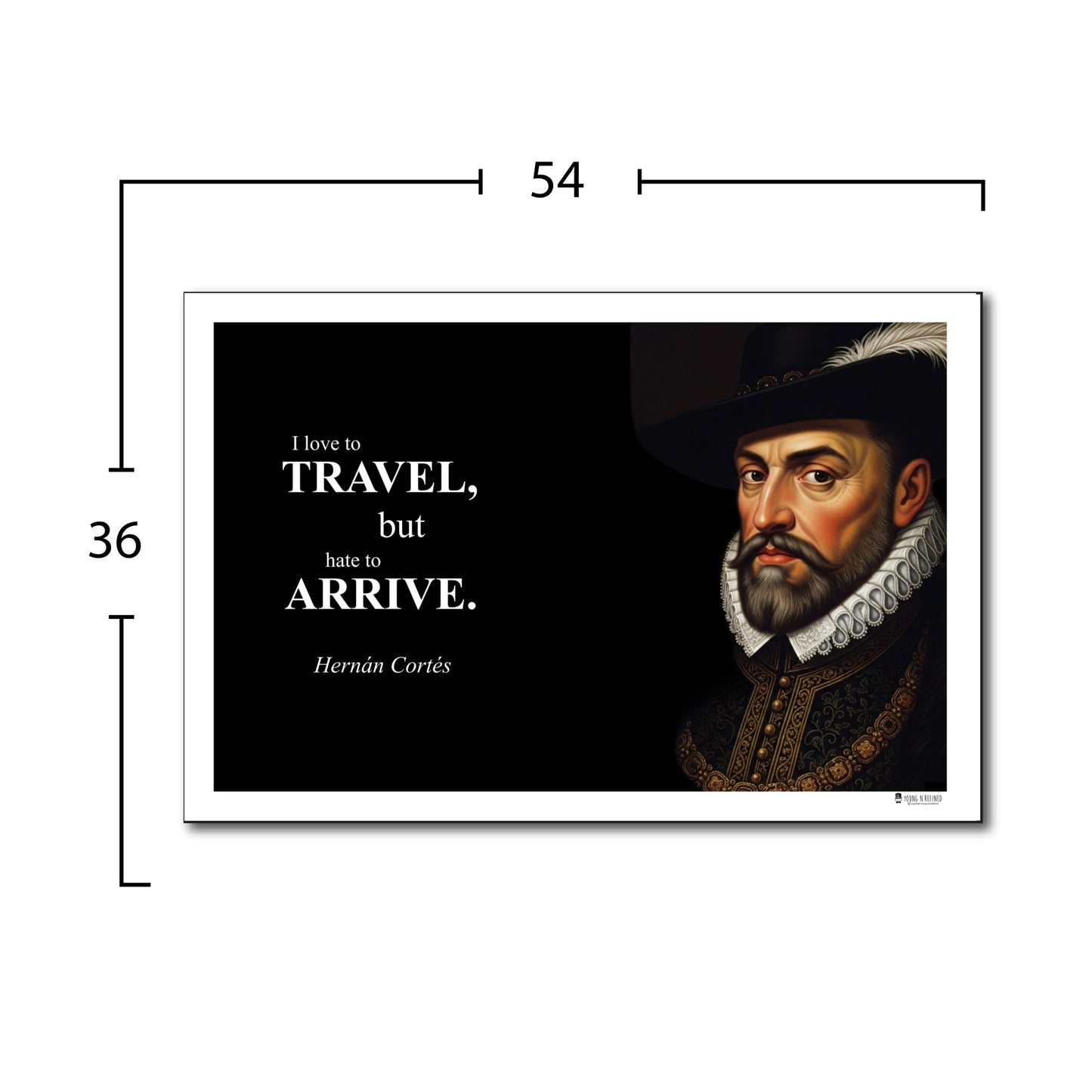 Hernán Cortés Inspirational Quote Wall Art