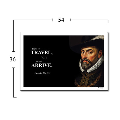 Hernán Cortés Inspirational Quote Wall Art
