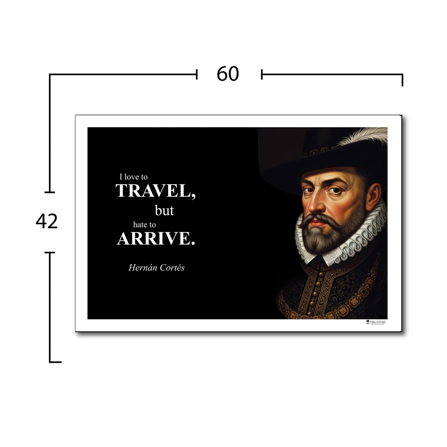 Hernán Cortés Inspirational Quote Wall Art