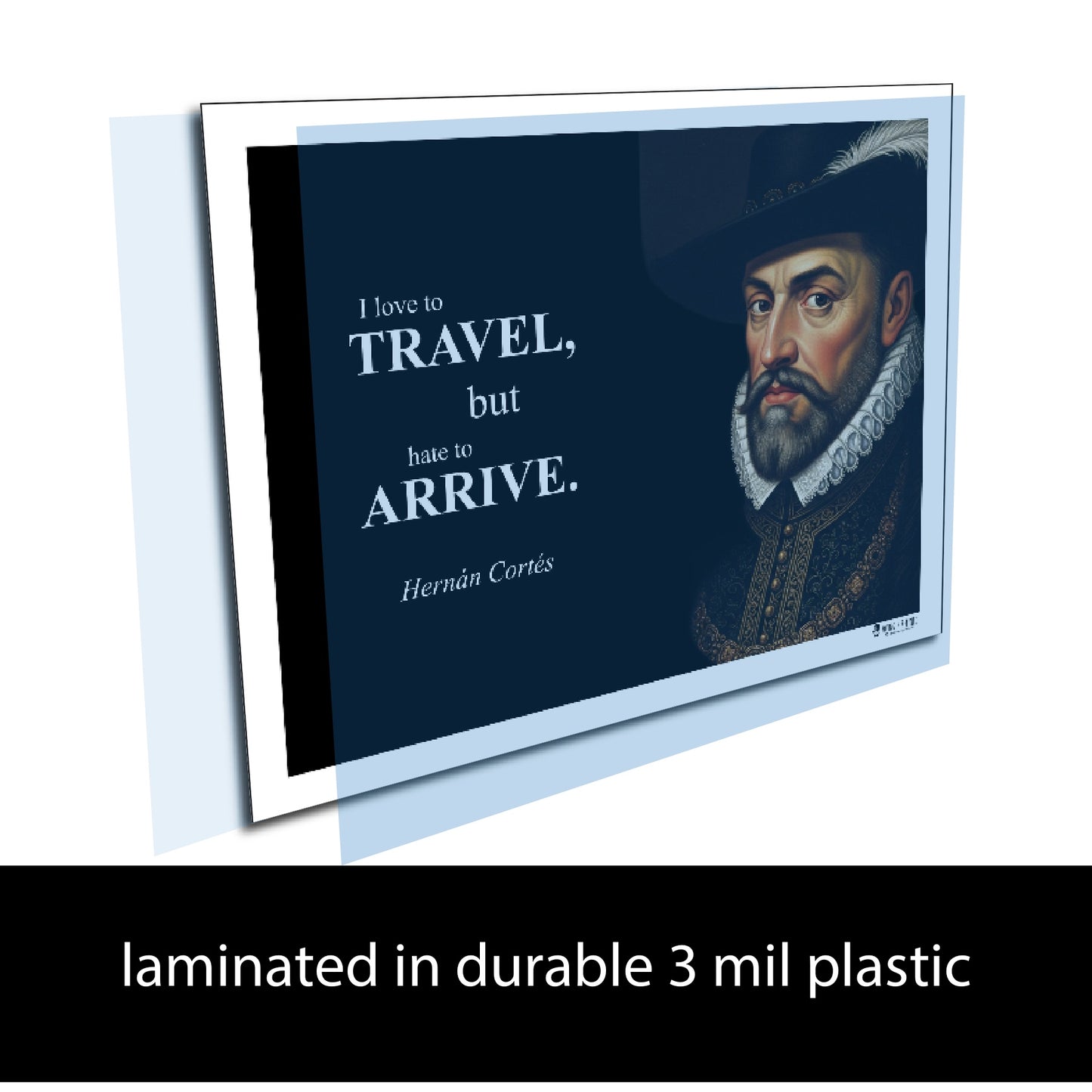Hernán Cortés Inspirational Quote Wall Art