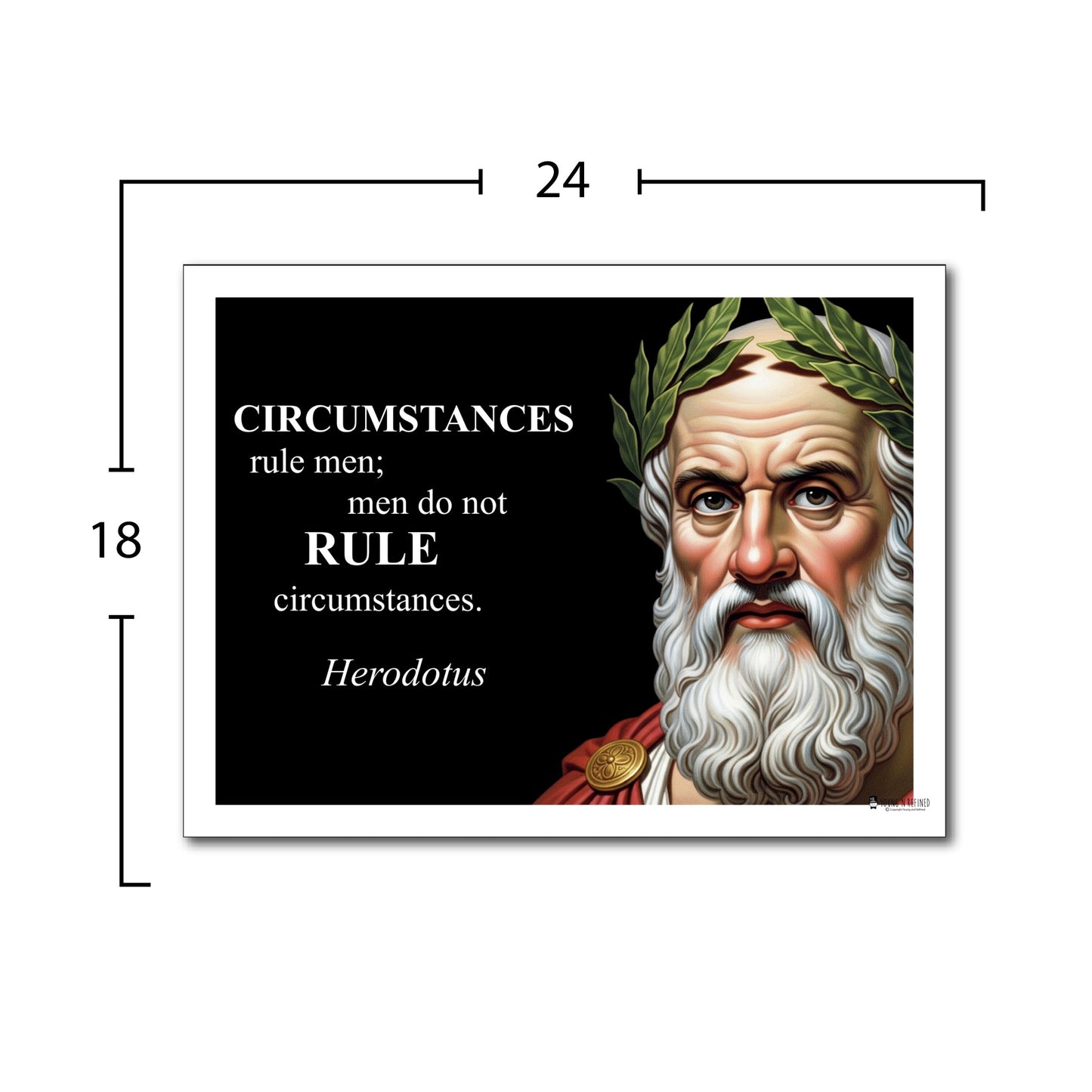Herodotus Inspirational Quote Poster - Young N Refined