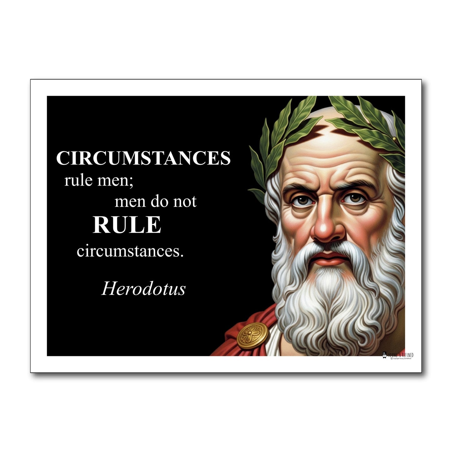 Herodotus Inspirational Quote Poster - Young N Refined