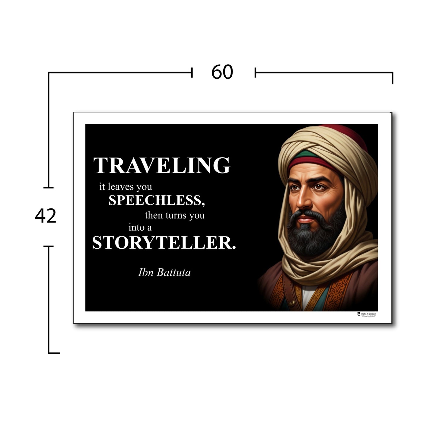 Ibn Battuta Inspirational Quote Wall Art