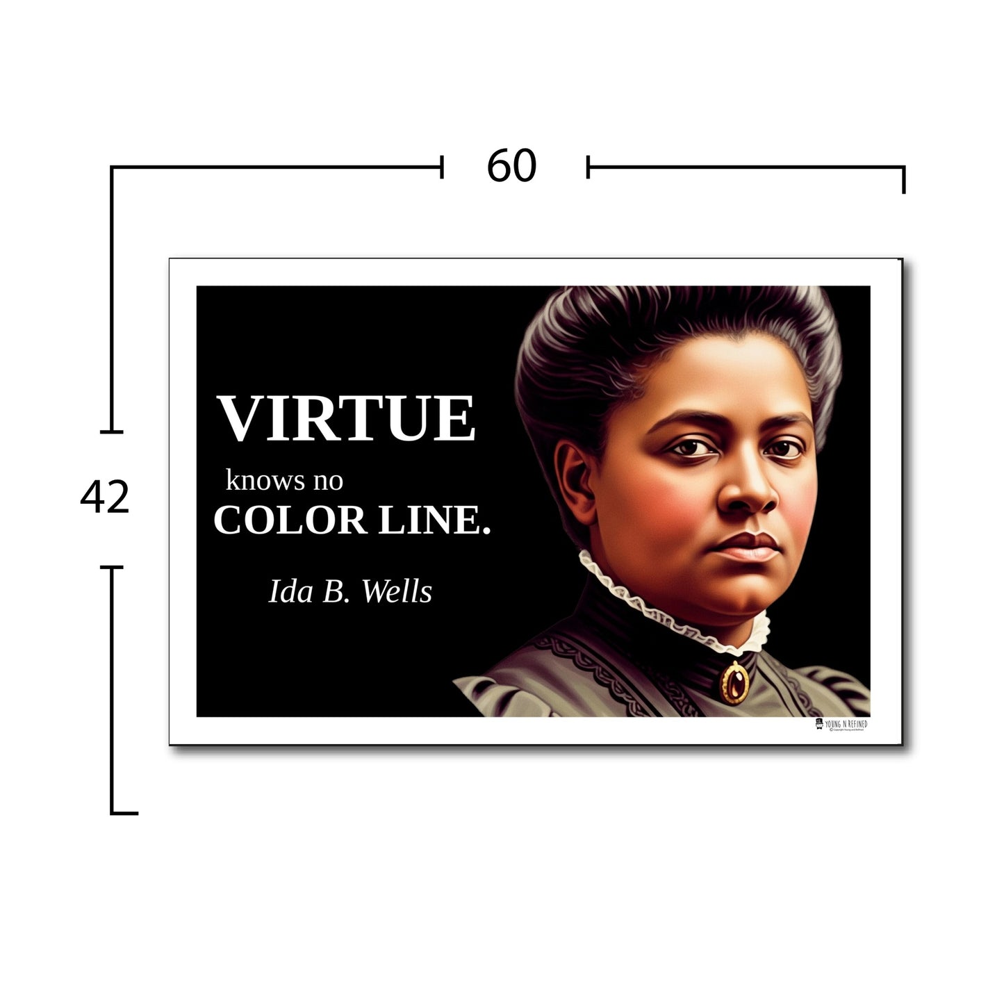 Ida B. Wells Inspirational Quote Poster - Young N Refined