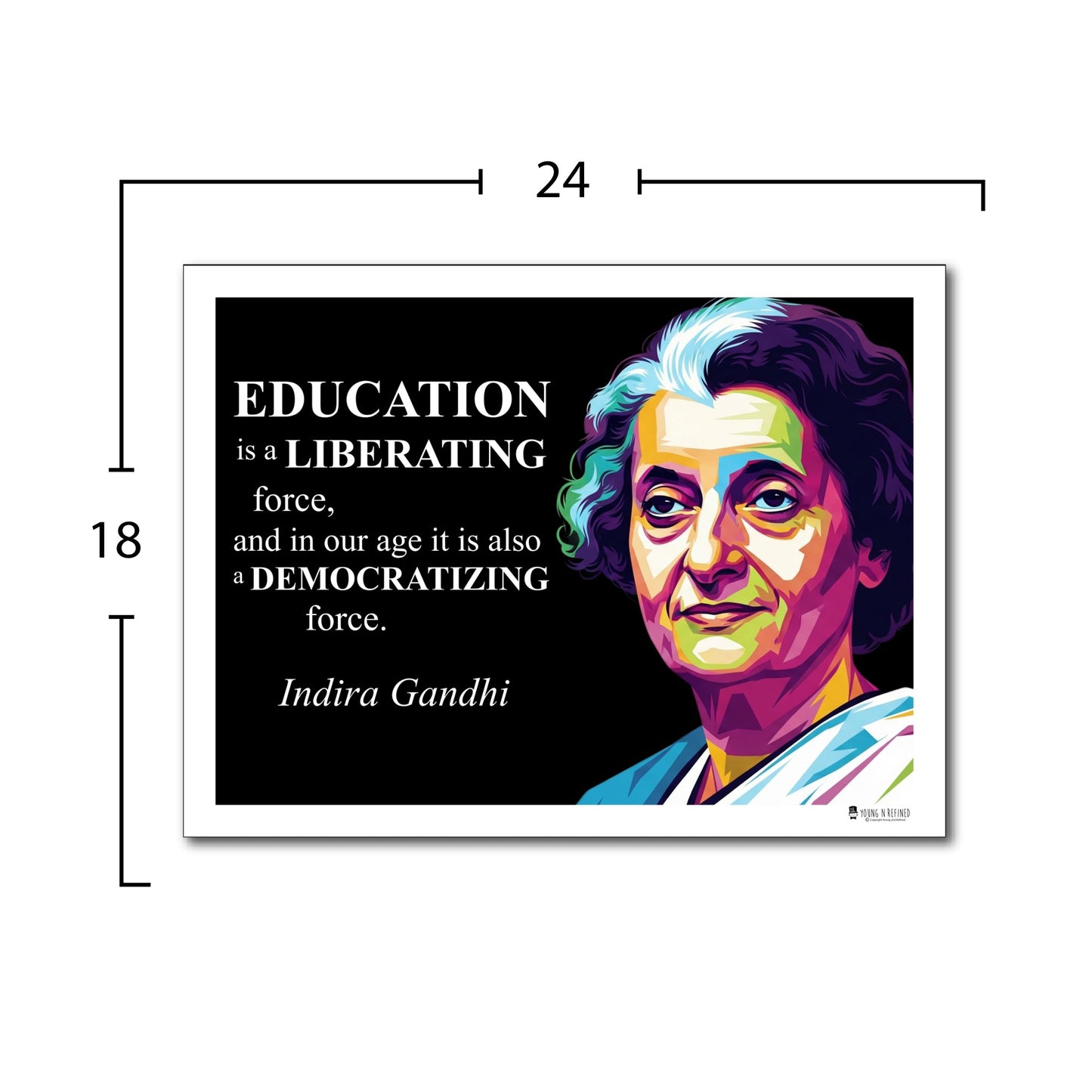 Indira Gandhi Inspirational Quote Wall Art