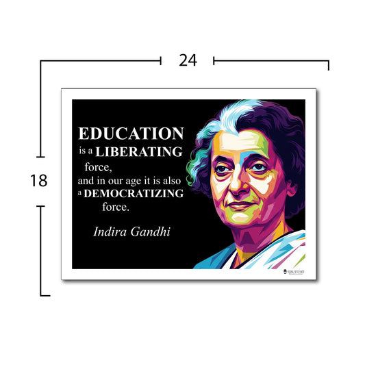 Indira Gandhi Inspirational Quote Wall Art