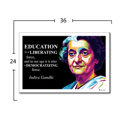 Indira Gandhi Inspirational Quote Wall Art