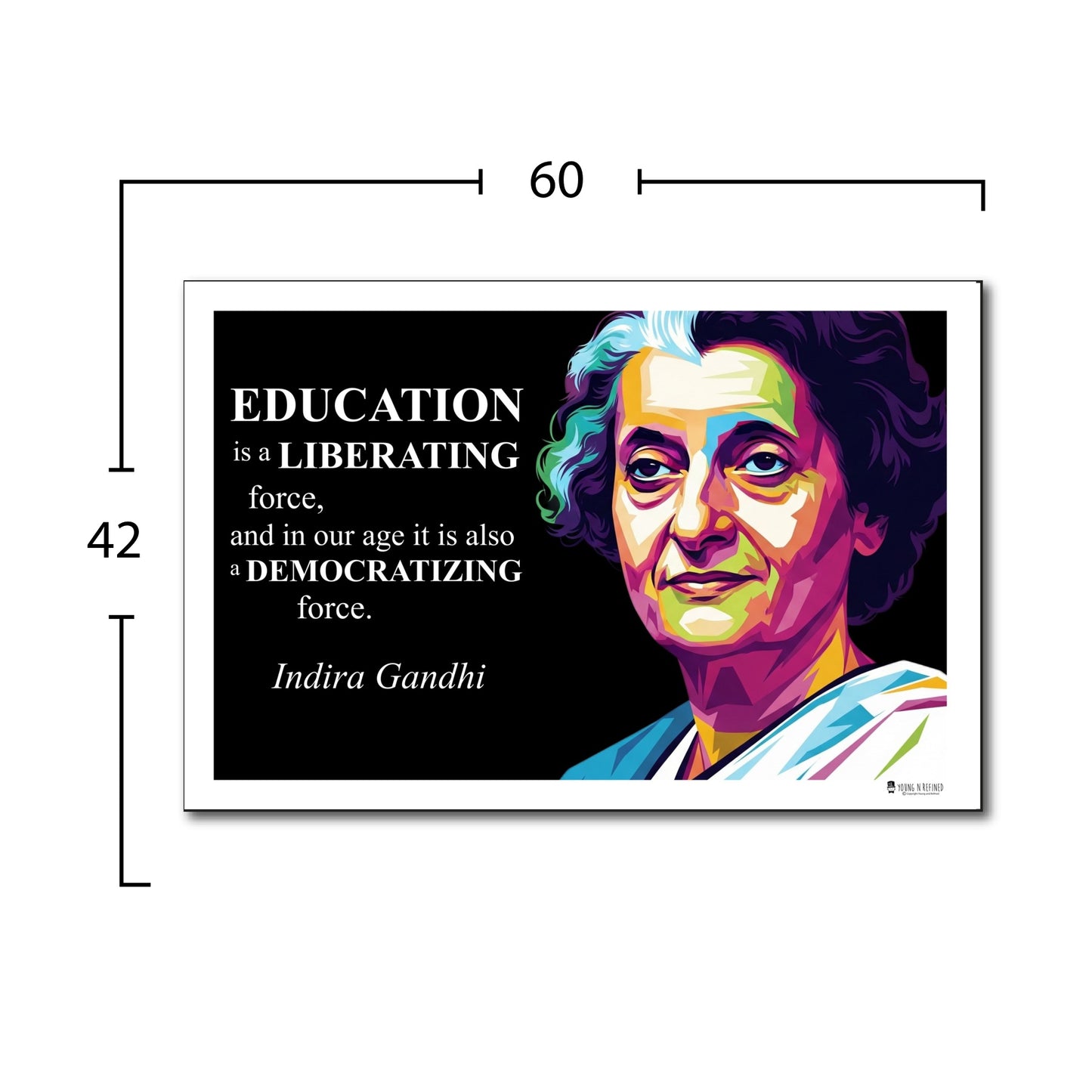 Indira Gandhi Inspirational Quote Wall Art