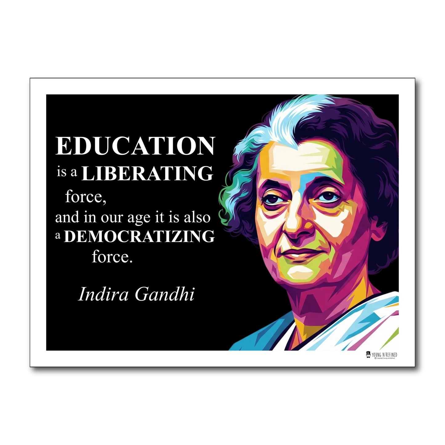 Indira Gandhi Inspirational Quote Wall Art