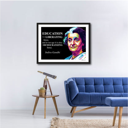 Indira Gandhi Inspirational Quote Wall Art
