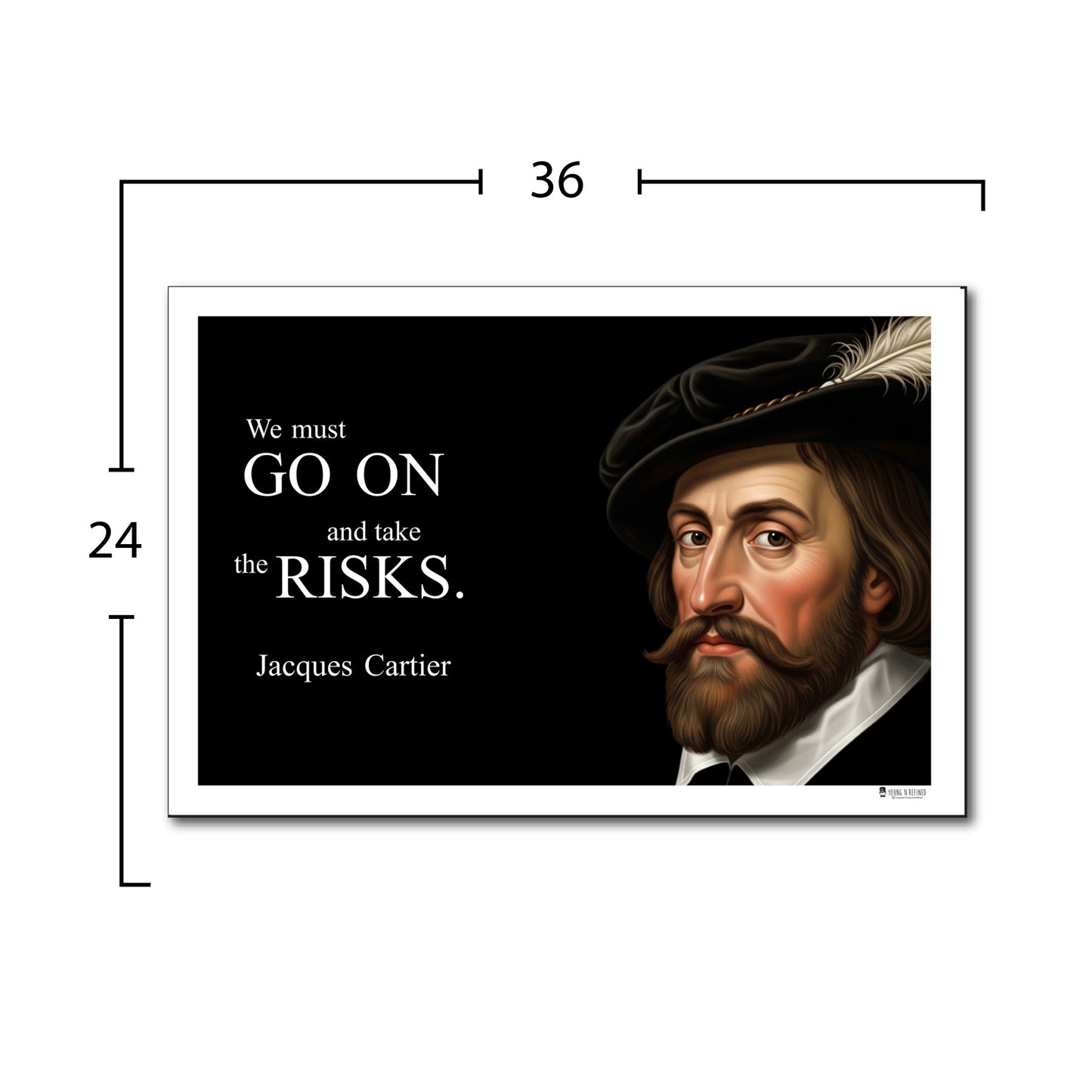 Jacques Cartier Inspirational Quote Wall Art