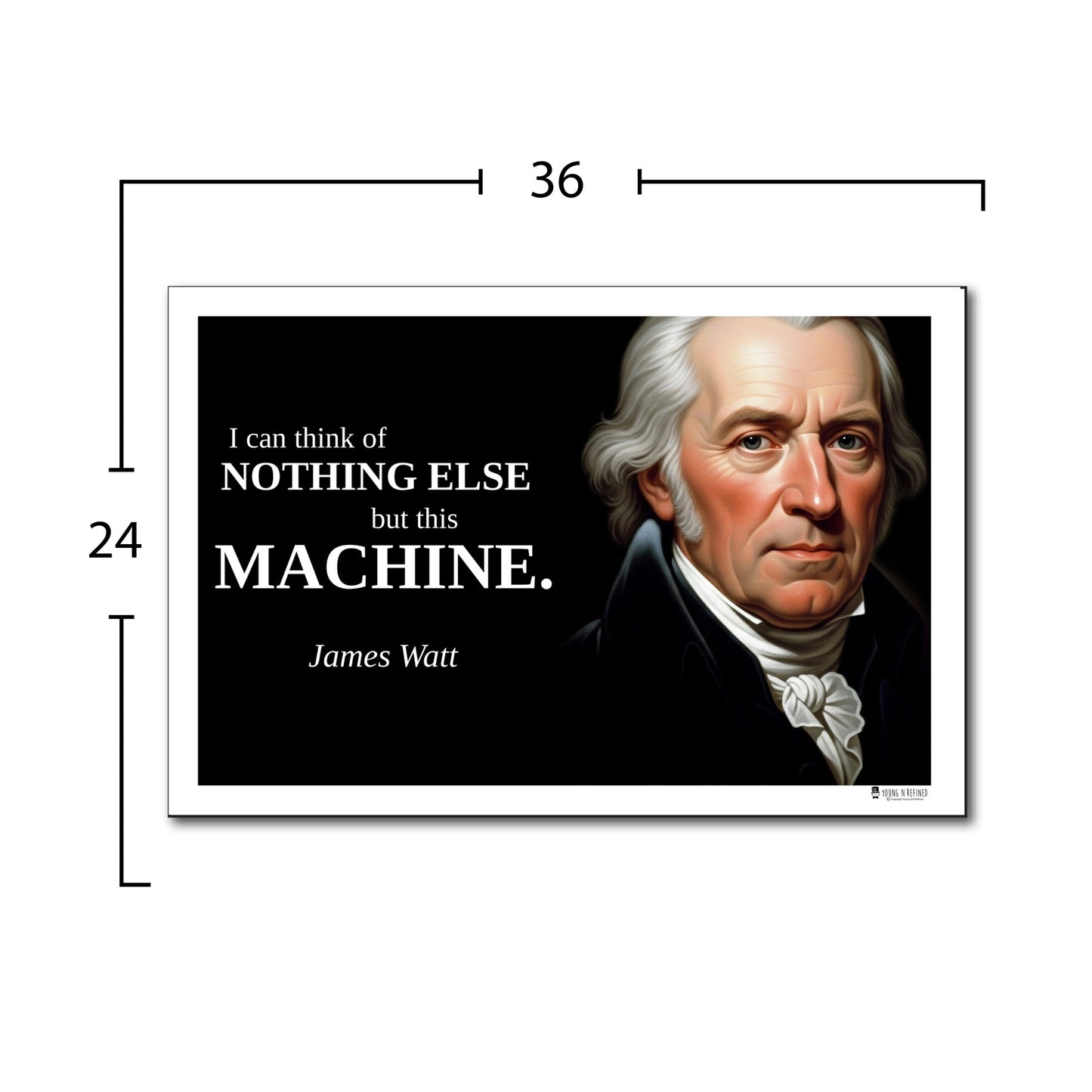 James Watt Inspirational Quote Poster - "I can think of NOTHING ELSE..."