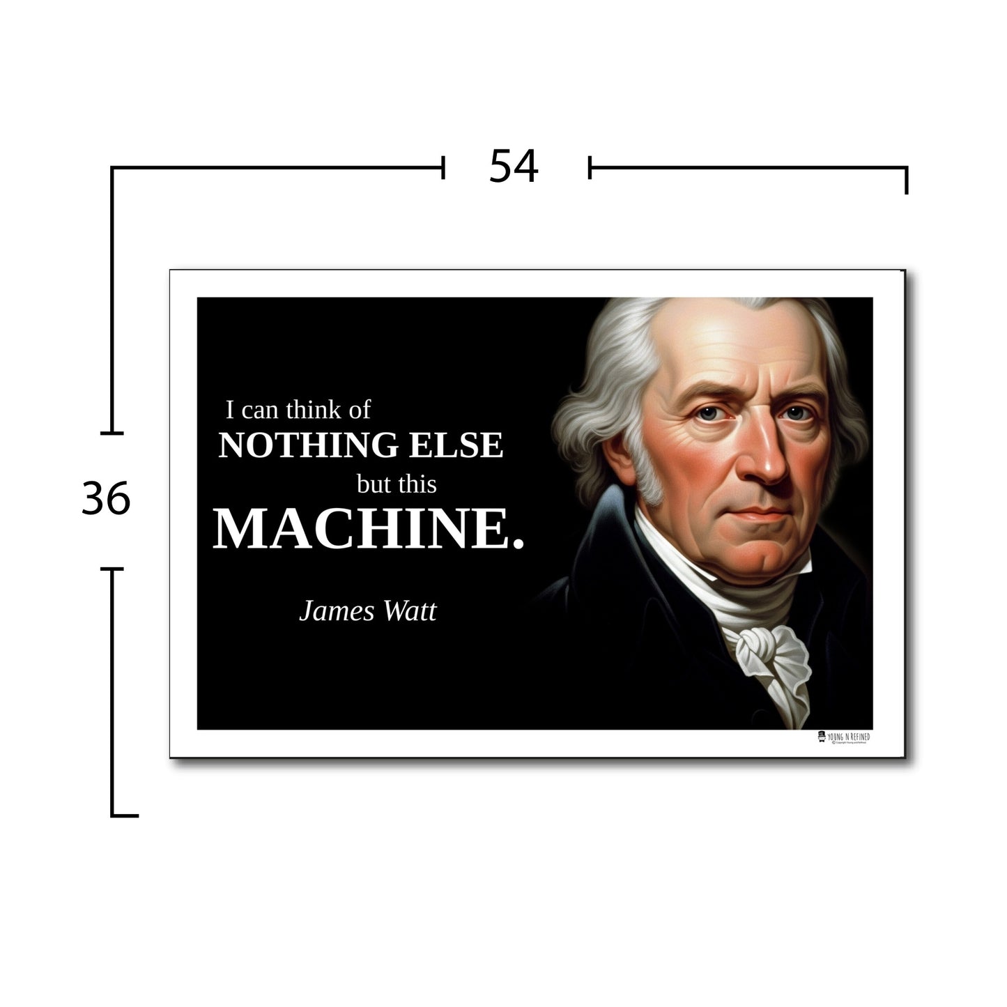 James Watt Inspirational Quote Poster - "I can think of NOTHING ELSE..."