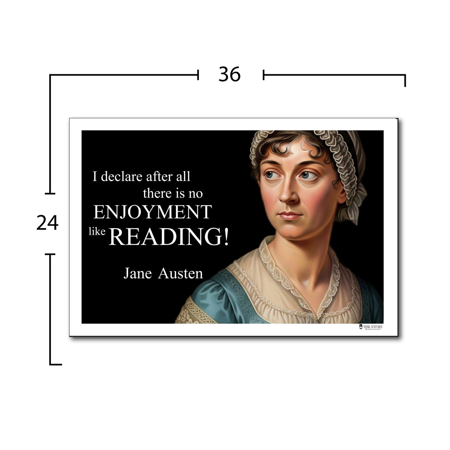 Jane Austen Inspirational Quote Wall Art
