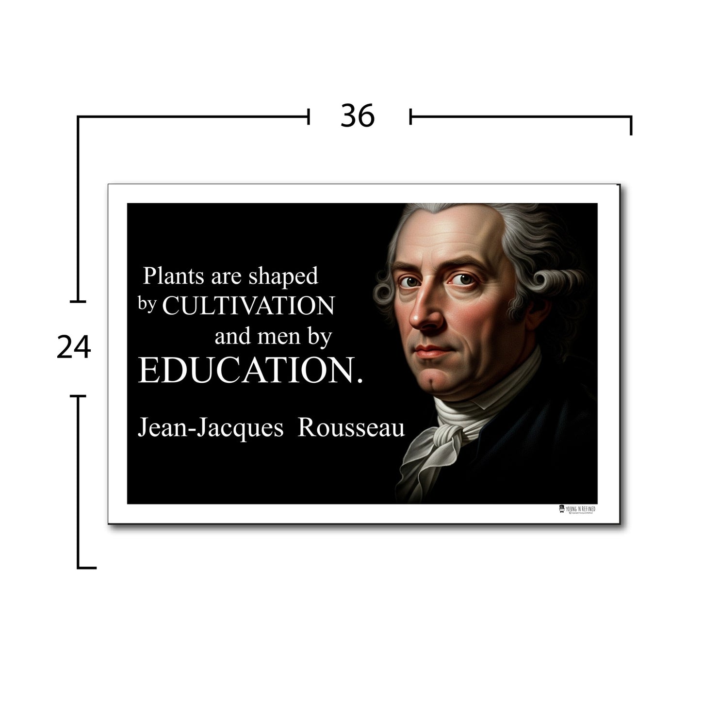 Jean-Jacques Rousseau Inspirational Quote Wall Art