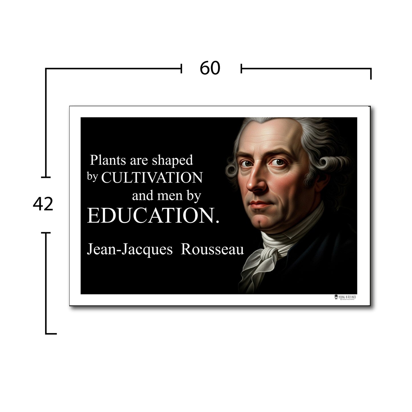 Jean-Jacques Rousseau Inspirational Quote Wall Art