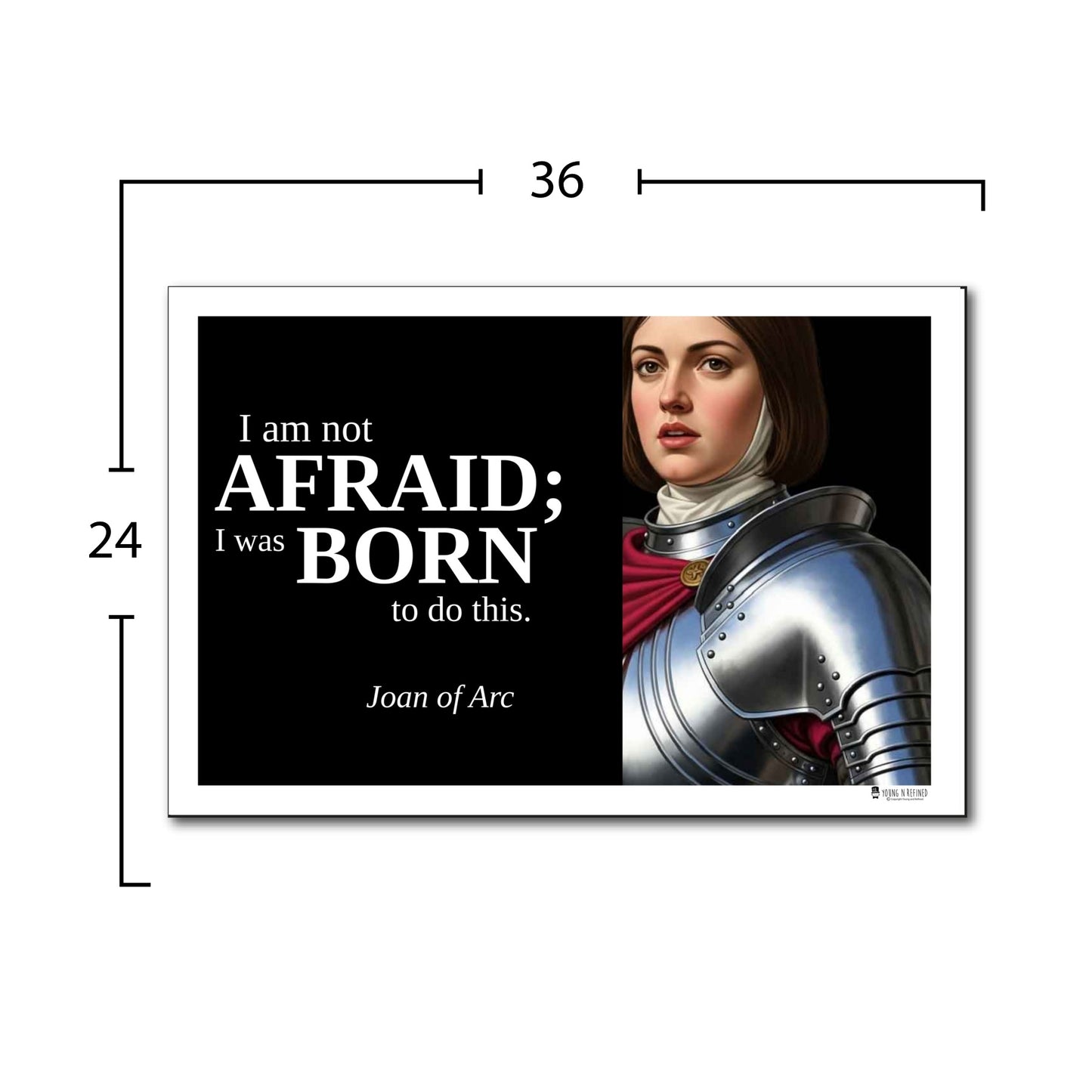 Joan of Arc Inspirational Quote Wall Art