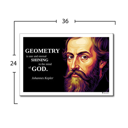 Johannes Kepler Inspirational Quote Poster - "GEOMETRY is one and eternal..."