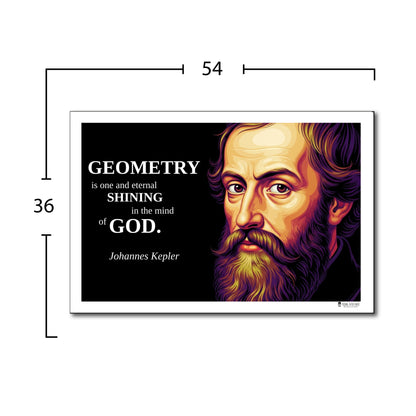 Johannes Kepler Inspirational Quote Poster - "GEOMETRY is one and eternal..."