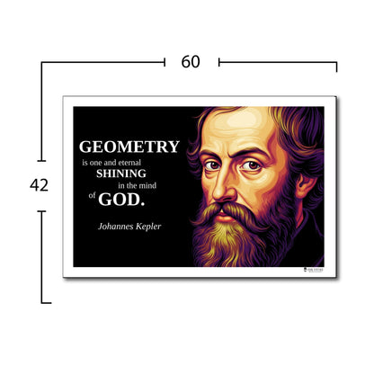 Johannes Kepler Inspirational Quote Poster - "GEOMETRY is one and eternal..."