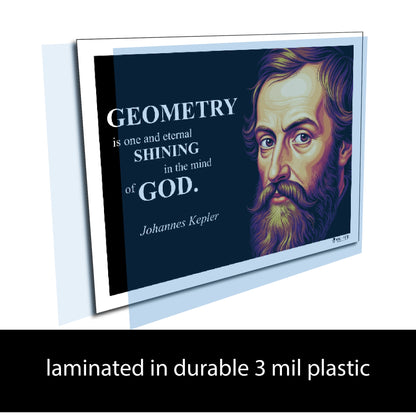 Johannes Kepler Inspirational Quote Poster - "GEOMETRY is one and eternal..."