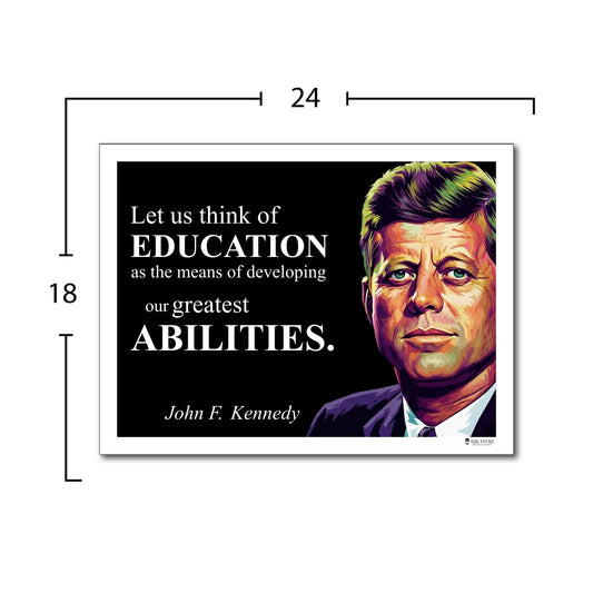 John F. Kennedy Inspirational Quote Wall Art