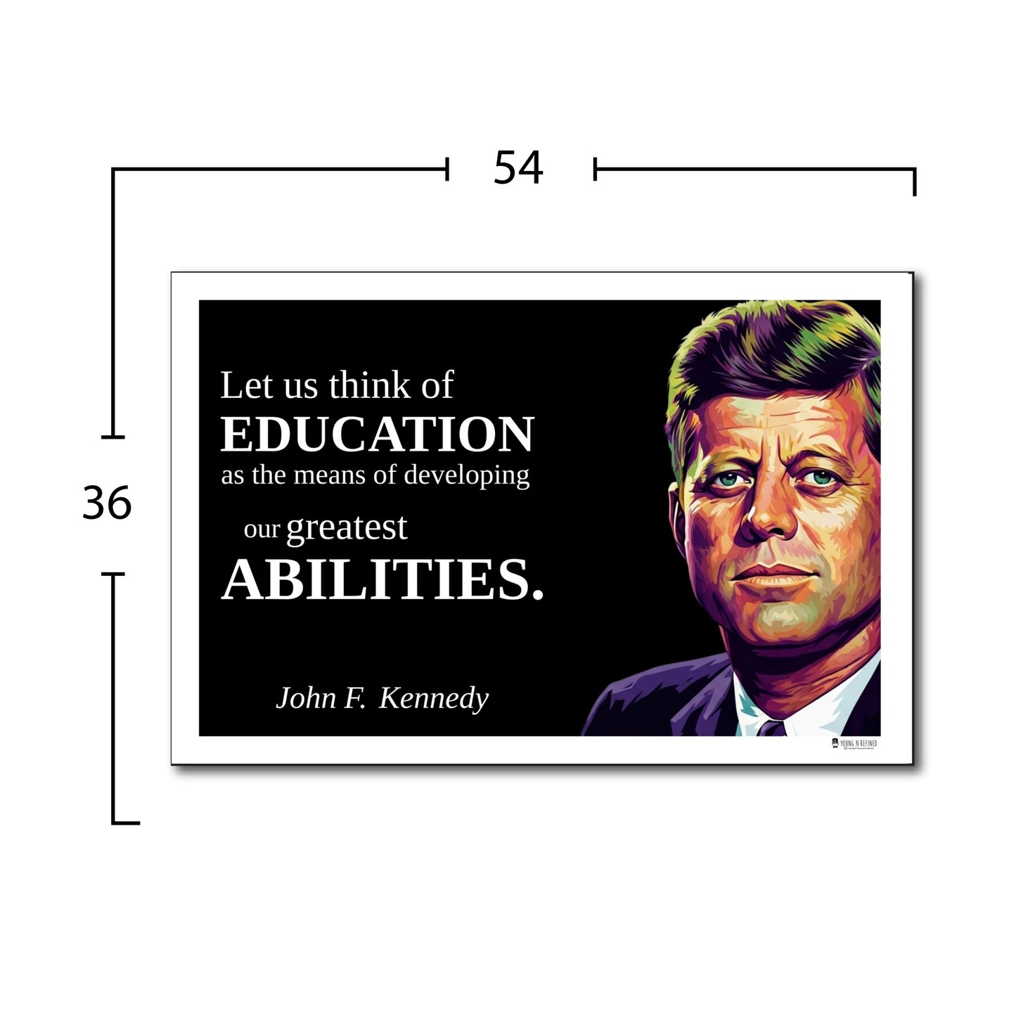 John F. Kennedy Inspirational Quote Wall Art