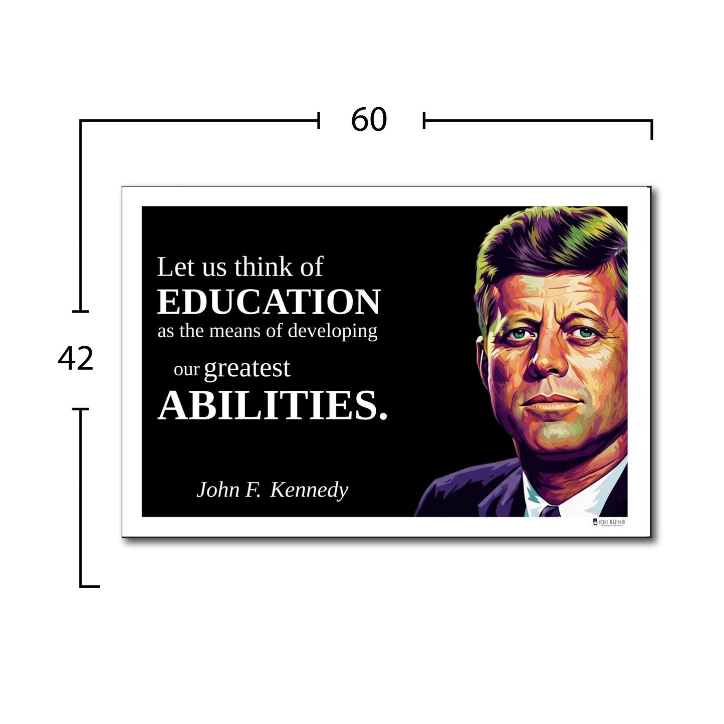 John F. Kennedy Inspirational Quote Wall Art